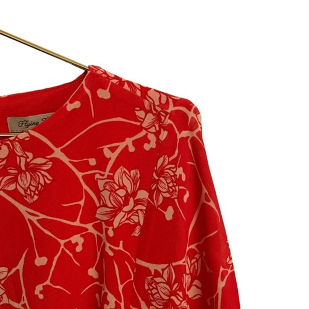 Flying Tomato Red Floral Long Sleeve Mini Dress AD1753-TJ Small - Picture 2 of 9